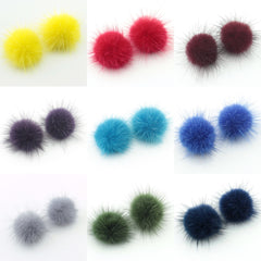 Pam's Mink Pom Pom Earrings