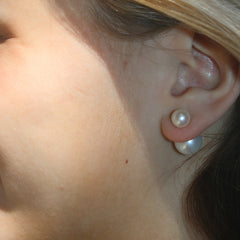 Double Sided Pearl Studs