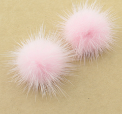 Pam's Mink Pom Pom Earrings