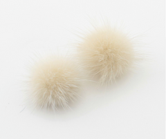 Pam's Mink Pom Pom Earrings