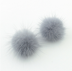 Pam's Mink Pom Pom Earrings