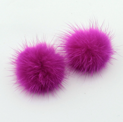 Pam's Mink Pom Pom Earrings