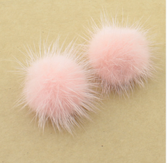 Pam's Mink Pom Pom Earrings