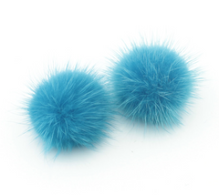 Pam's Mink Pom Pom Earrings