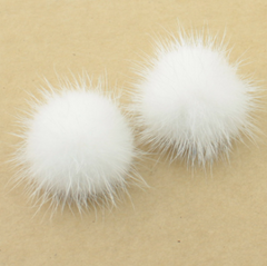 Pam's Mink Pom Pom Earrings