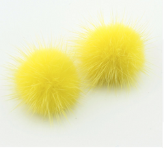 Pam's Mink Pom Pom Earrings